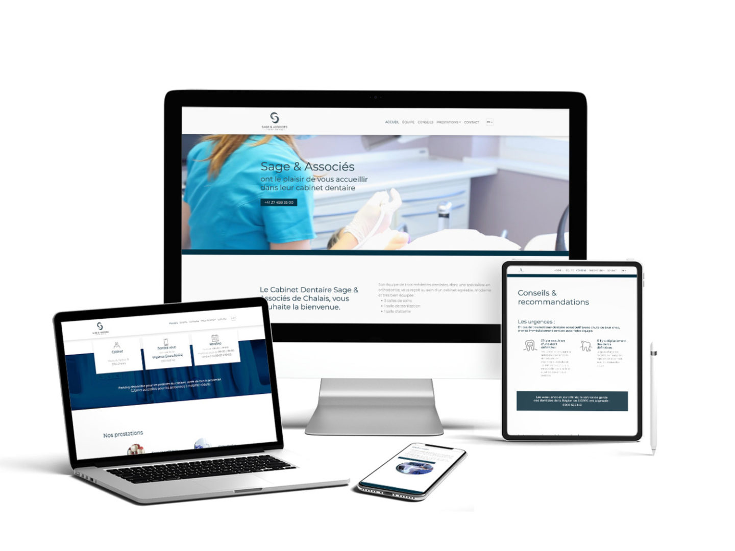 Cabinet Dentaire Sage & Associés – Réalisation par Solution Digitale SA