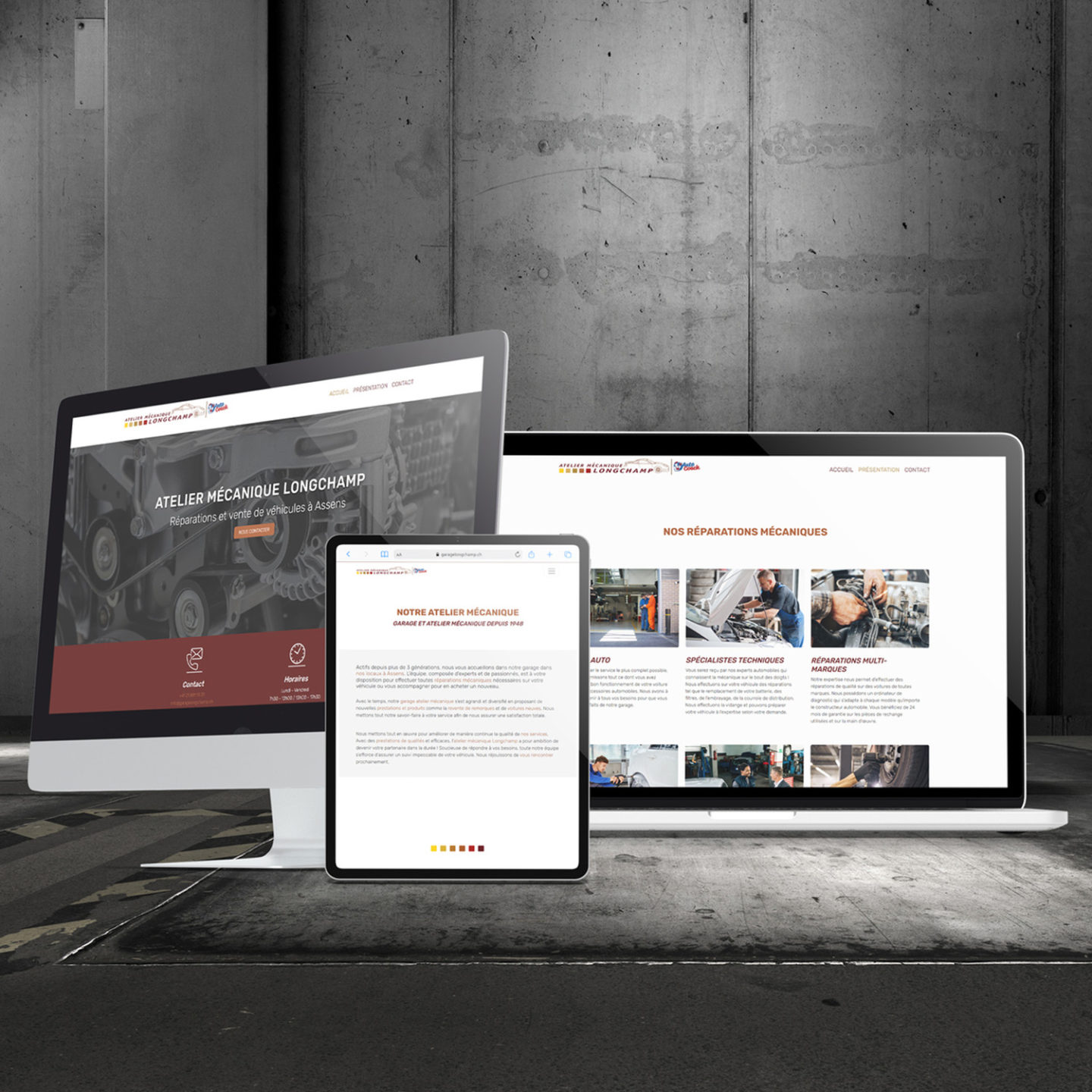 Atelier mécanique Longchamp – Réalisation par Solution Digitale SA