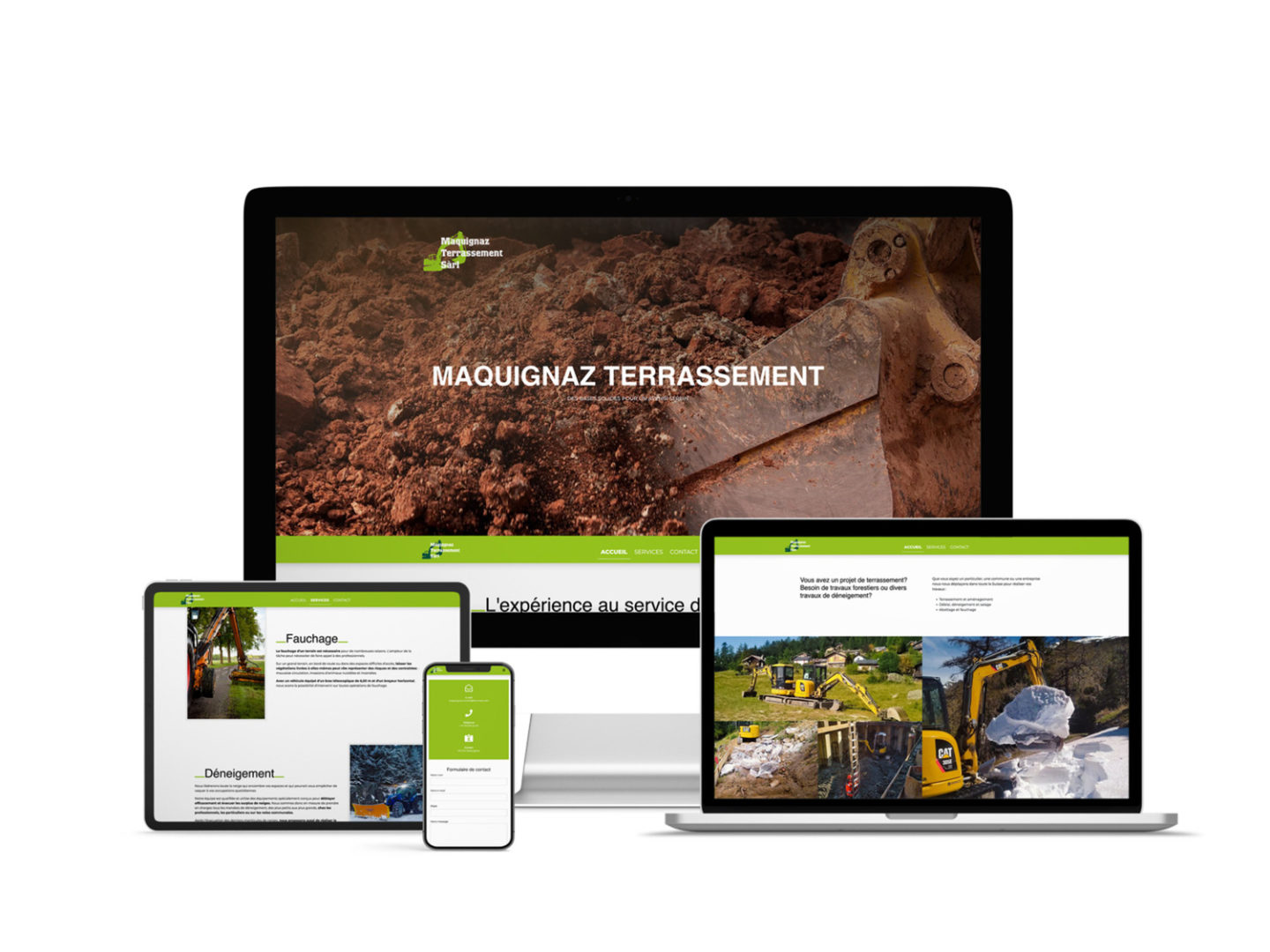 Maquignaz Terrassement Sàrl – Réalisation par Solution Digitale SA