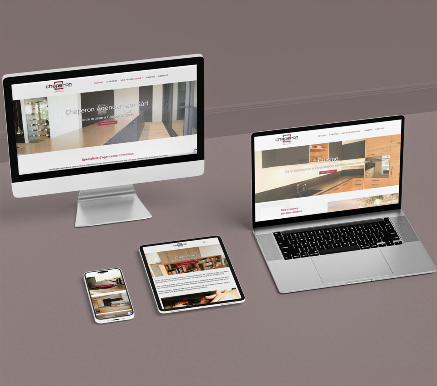 Chaperon Agencement Sàrl – Réalisation par Solution Digitale SA