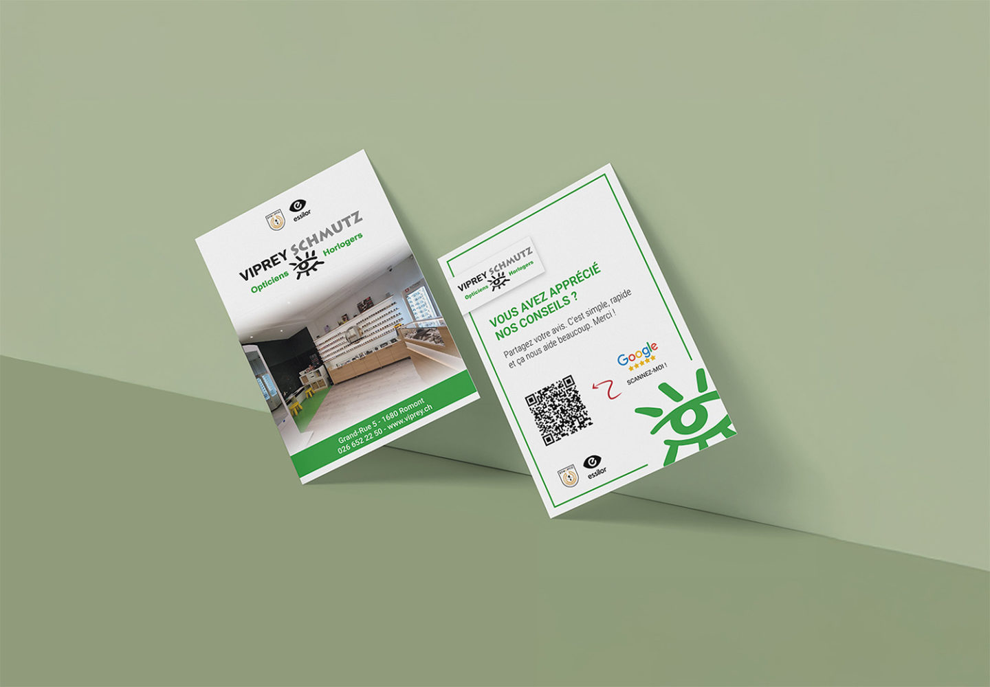 Viprey Schmutz Opticiens Romont – Réalisation par Solution Digitale SA