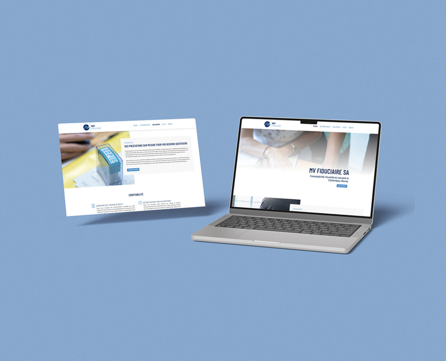 MV Fiduciaire SA – Réalisation par Solution Digitale SA